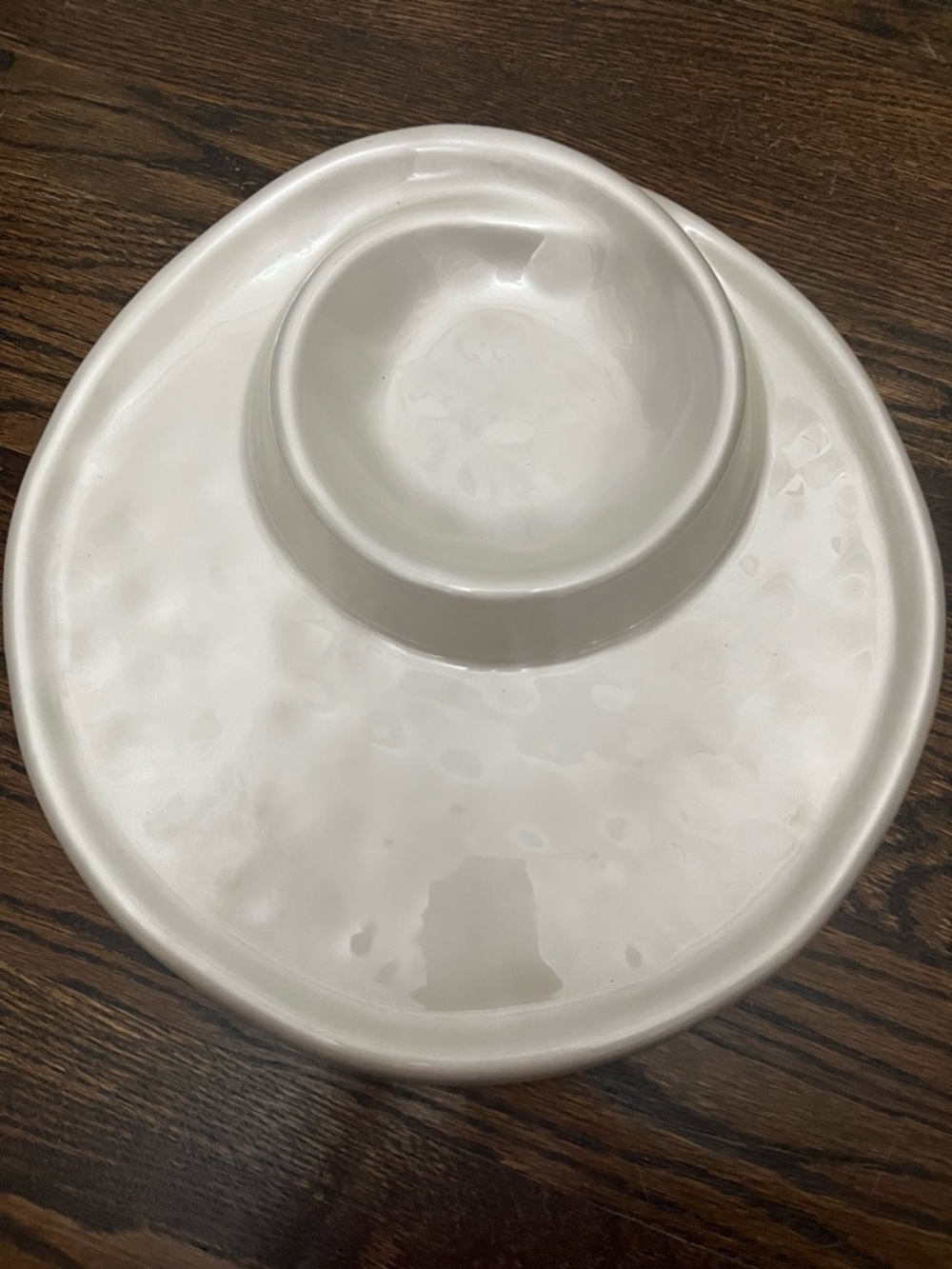 Threshold White Ceramic Snack and Dip Server